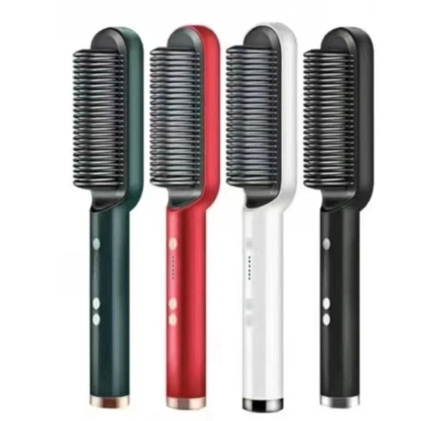 Escova Alisadora Bivolt 5 em 1 - Alisa, Hidrata, Modela, Alinha e Anti-Frizz