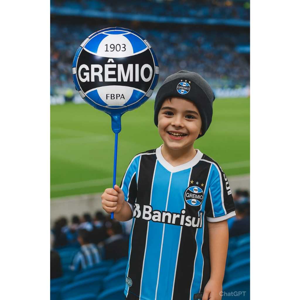 Kit 5 Balao Metalizado Grêmio Time Futebol 18 Polegadas 45cm