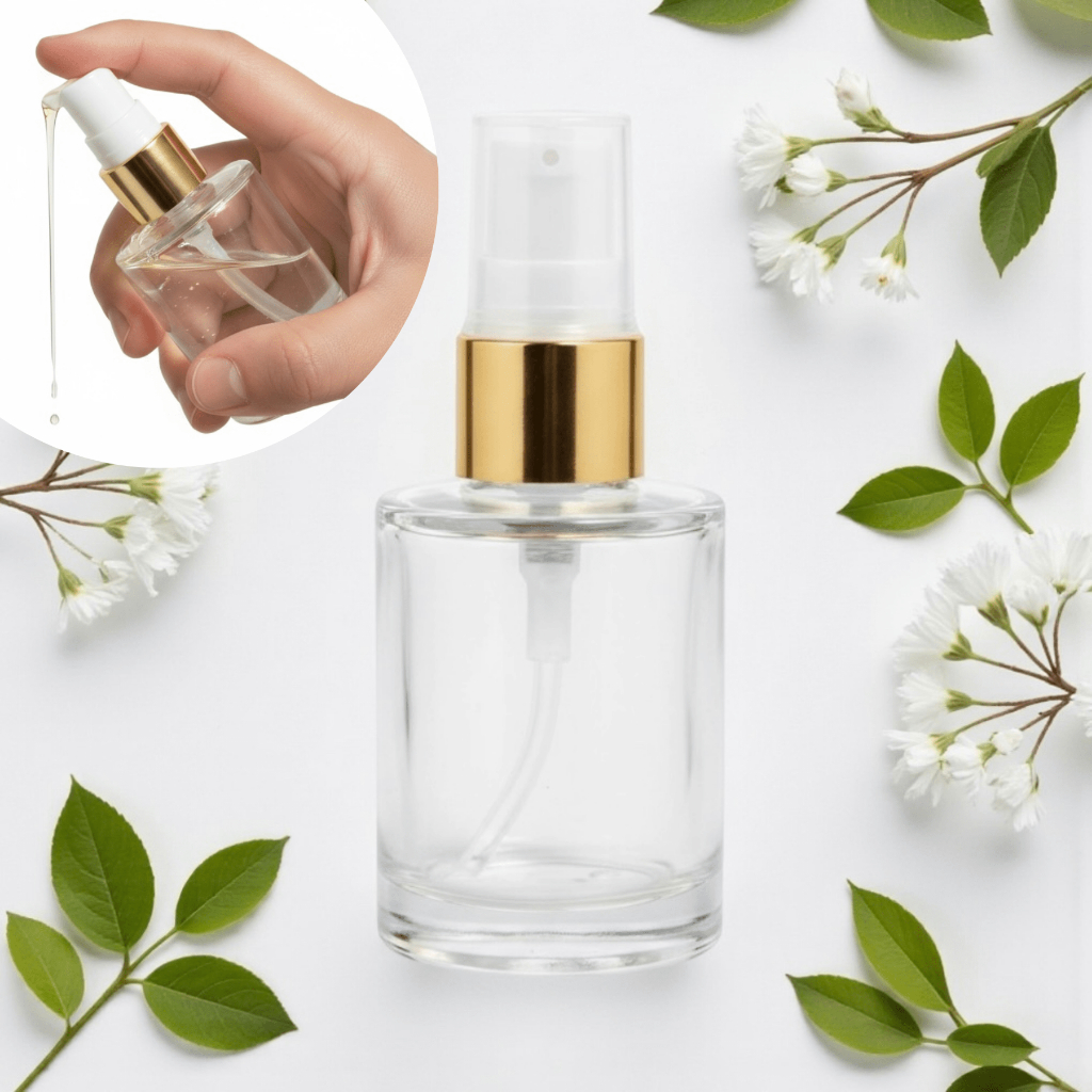 Kit 10 Unidades Mini Vidro Cilíndrico Picolo 30ml Com Válvula Dosadora / Reparadora Dourada em Oferta na Shopee