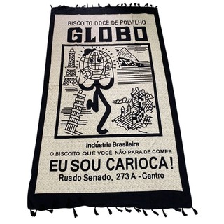 Canga Praia Biscoito Globo Polvilho Carioca Doce Salgado em Viscose ou Poliéster