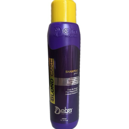 Shampoo Matizador Blond Violeta 300ml Detra Hair Cosmetics Cabelo Loiro Desamarelador