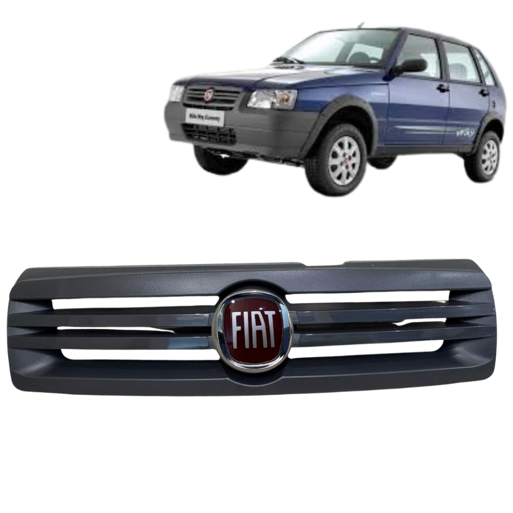 Grade Dianteira Radiador Uno Way Fiorino 2009 a 2013 Cinza