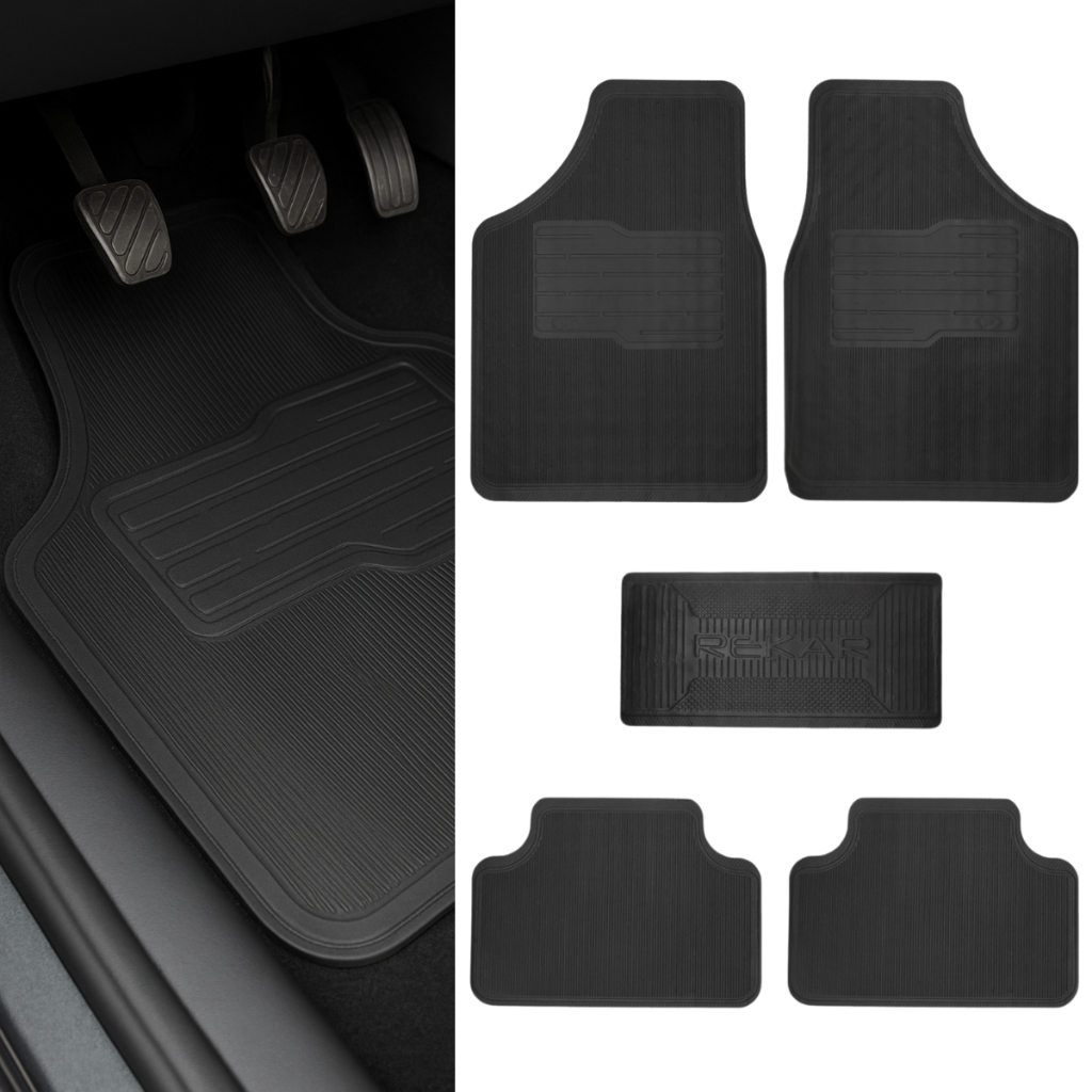 Tapete De Borracha Personalizado Sport Luxo Preto