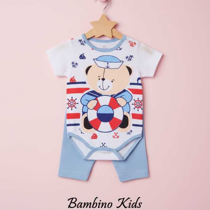 Kit body e calça conjunto de Bebê kit 2 peças Body e Calça Algodão Marinheiro Roupas de bebê menino