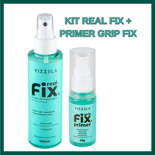 KIT FIXADOR DE MAQUIAGEM REAL FIX E PRIMER GRIP FIX EFEITO COLA VIZZELA PELE BLINDADA MAQUIAGEM DURÁVEL À PROVA D'ÁGUA em Oferta na Shopee