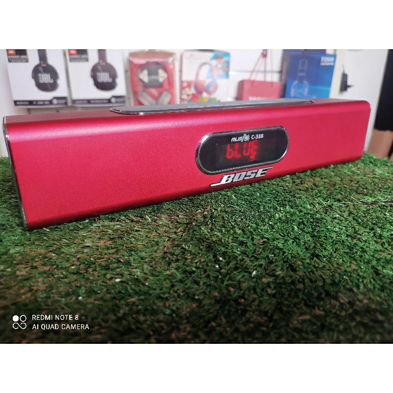 SoundBar Bose C-338 1ªlinha c visor digital radio FM c auto sintonia som d qualidade, lindo Design, suporte de celulares em Oferta na Shopee