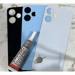 Tampa traseira Redmi 12 5G + Cola aleatória + Chavinha