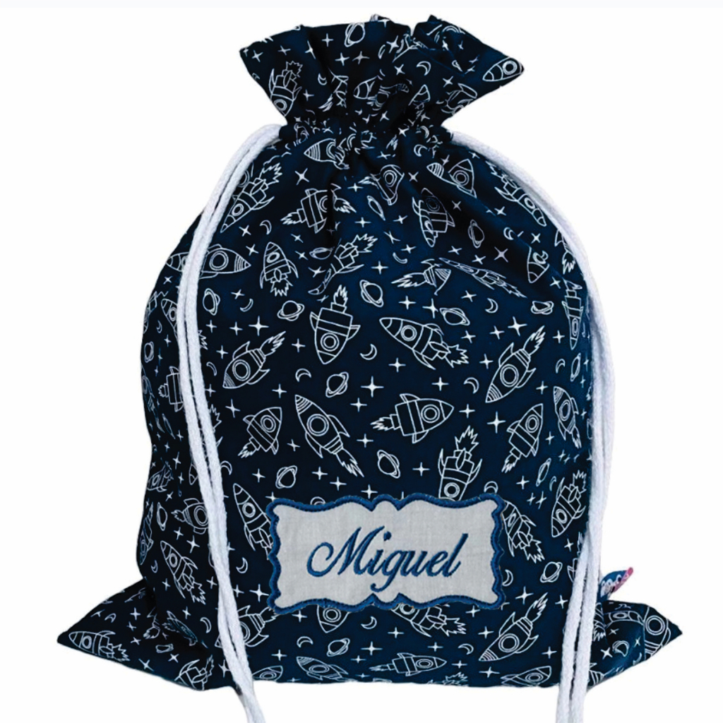 Saquinho de Organização Impermeavel Para Bebê Maternidade Com Cordão Estampado