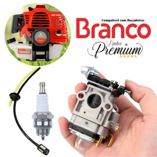 Carburador + Vela De Ignição + Kit Mangueira Com Filtro P/ Roçadeira Branco Br43g / Br52g em Oferta na Shopee