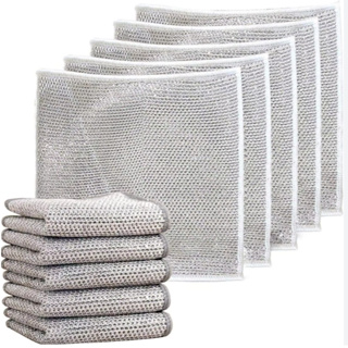 Kit 5 Panos De Limpeza Multiuso Fio Metálico - Malha Não Oleosa - Não Risca - Eficiência & Durabilidade na Limpeza. em Oferta na Shopee