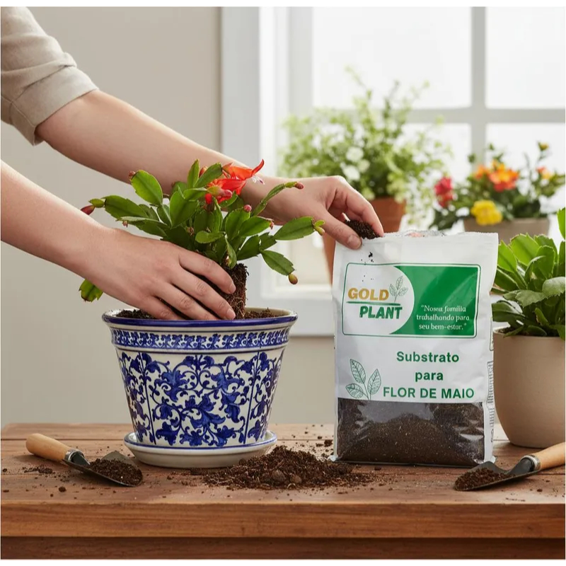 Substrato para Flor de Maio Plantio e Floração 2, 5 ou 10 kg Gold Plant