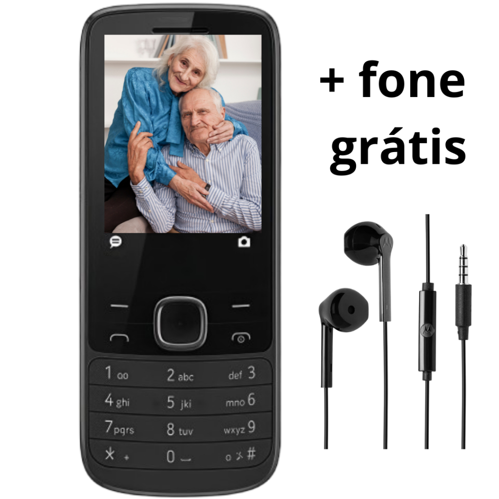 Telefone Antigo Nokia 4G para idosos simples Dual Chip + Rádio FM + Lanterna