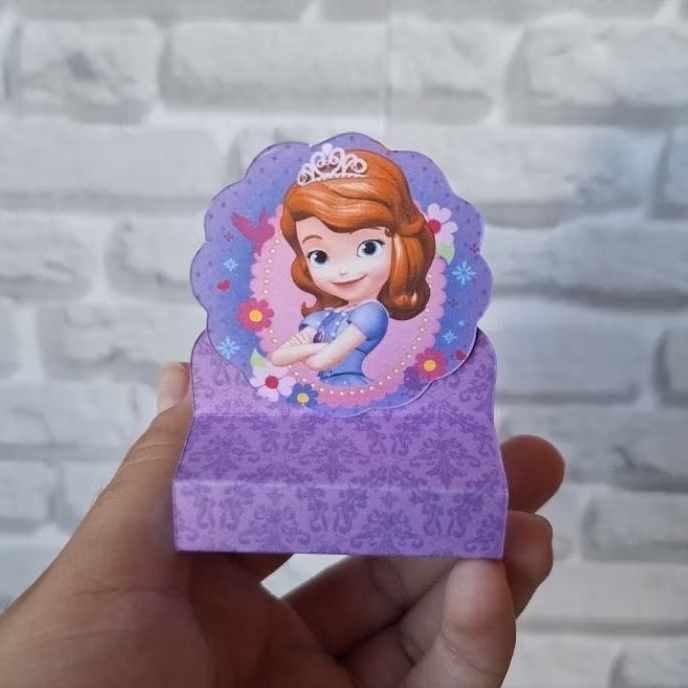 Kit 20 Porta Bis Duplo Princesa Sofia Princesinha Lembrancinha Decoração Festa Infantil Personalizados Aniversario