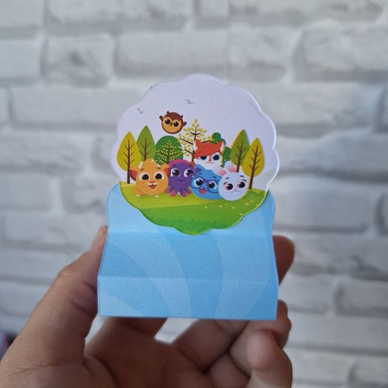 Kit 20 Porta Bis Duplo BoloFofos Azul Lembrancinha Decoração Festa Infantil Personalizados Aniversario