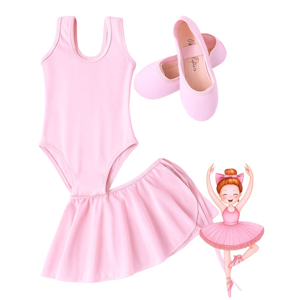 Kit Ballet Regata Infantil 3 peças Roupa Uniforme Jazz