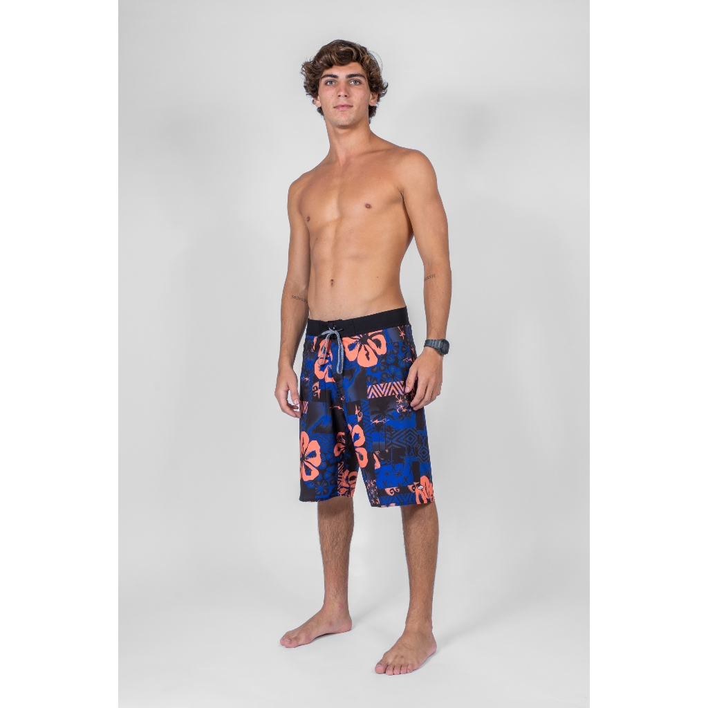Boardshorts Masculino Estampado Azul - Moda Praia Com Conforto e Liberdade em Oferta na Shopee