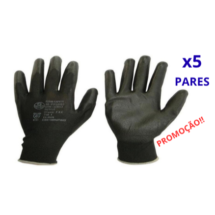 Kit 5 Luva Pu SS1003 Luva Tatil CA 32034 Multitato Super Safety Seguranca EPI Obras Eletricista em Oferta na Shopee
