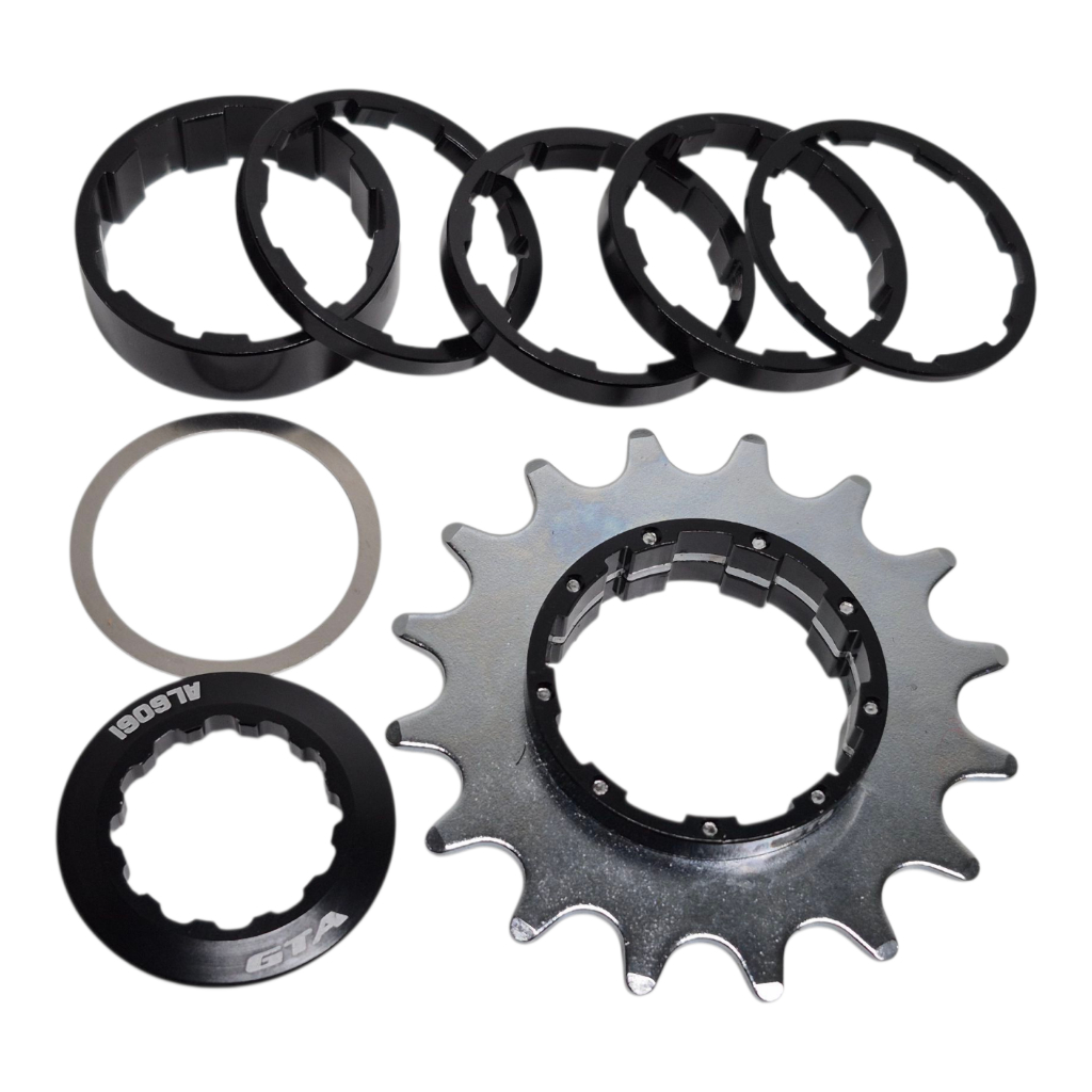 Kit Single Speed Gta 16 Dentes Preto Wheeling Grau - Preto-prata em Oferta na Shopee