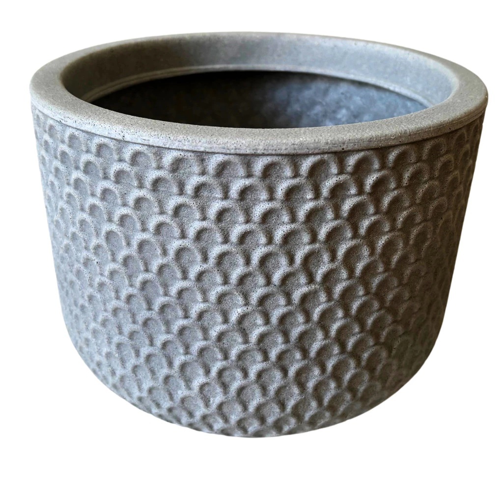 Vaso Polietileno de Mesa Vouga Vaso Decorativo Sustentável Ecológico Cor Cinza