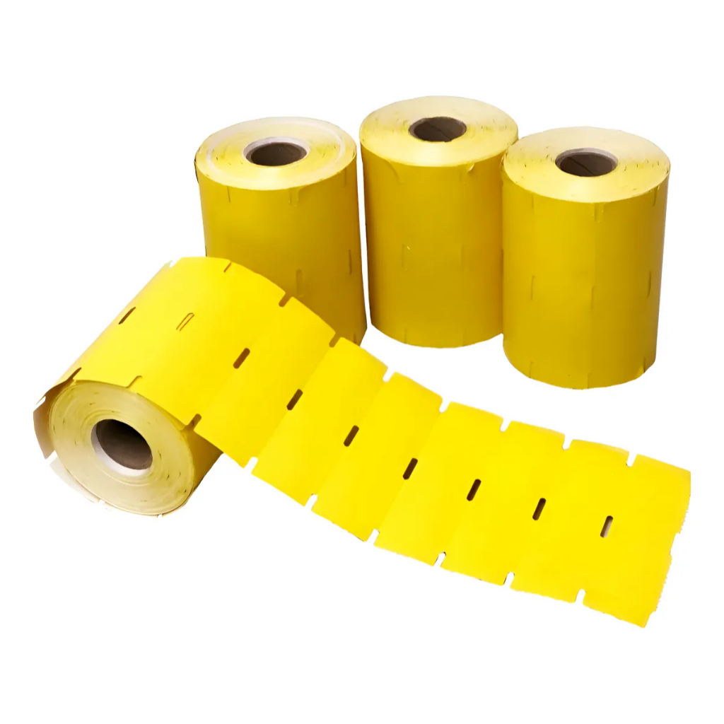 Kit 5 Rolos Etiqueta De Gôndola 90x30mm Amarela | 10.000 und