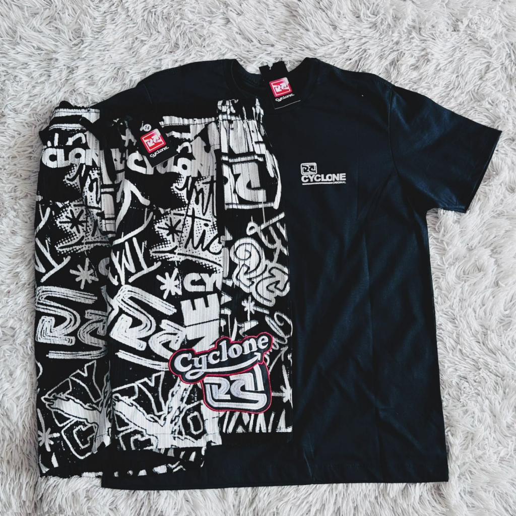 Conjunto Bermuda Cyclone Veludo e Camiseta Algodao 30.1