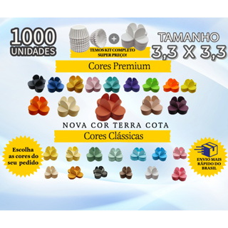 1000 Forminhas 4 Pétalas 28 Cores - 3,3x3,3 em Oferta na Shopee