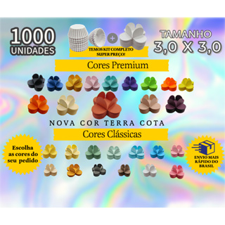 1000 Forminhas 4 Pétalas 28 Cores - 3,0x3,0 em Oferta na Shopee
