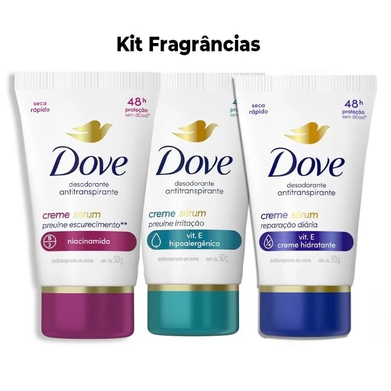 Desodorante Antitranspirante Dove Sérum 48h - Kit 3 unid com 1 de cada