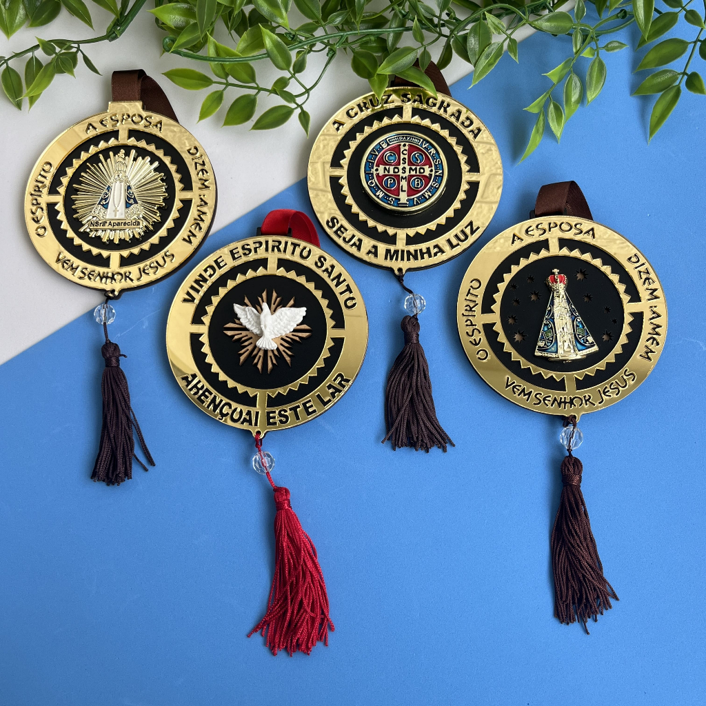 Adorno Mandala Pendulo para porta de Nossa Senhora Aparecida decoração