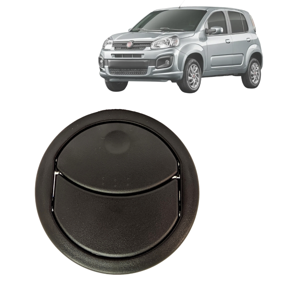 Tela Difusor do Ar Lateral Uno Vivace 2010 a 2014 Fiorino 2014 até 2020 Cor Pret