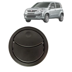 Tela Difusor do Ar Lateral Uno Vivace 2010 a 2014 Fiorino 2014 até 2020 Cor Preta