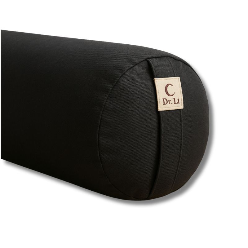 Imagem Bolster Preto Cilíndrica Premium P/ Yoga E Meditação Dr.li