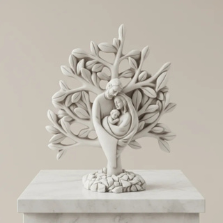Imagem Estatua Sagrada Família Árvore Da Vida 20 Cm Mármore Premium Detalhes Impecáveis ENCANTOS E ARTES SAGRADAS em Oferta na Shopee