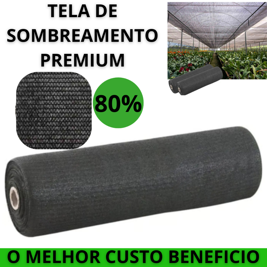 Sombrite Tela Sombreamento Nortene 80% Orquidario, Jardim, Estufa, Viveiro Horta, Garagem, Cultivo