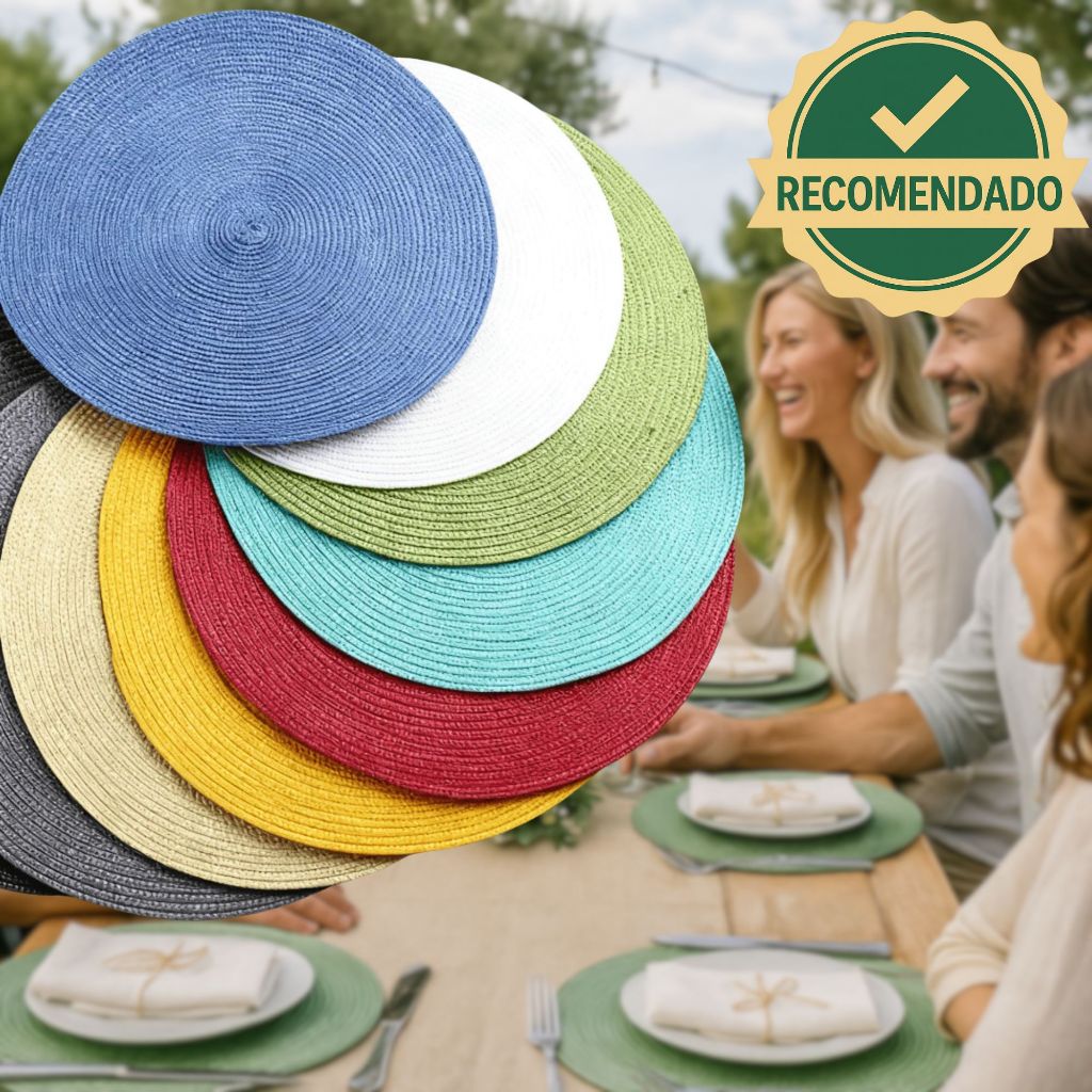 Kit Sousplat Jogo Americano Redondo Mesa Posta Luxo Prático Elegante Envio Imediato em Oferta na Shopee