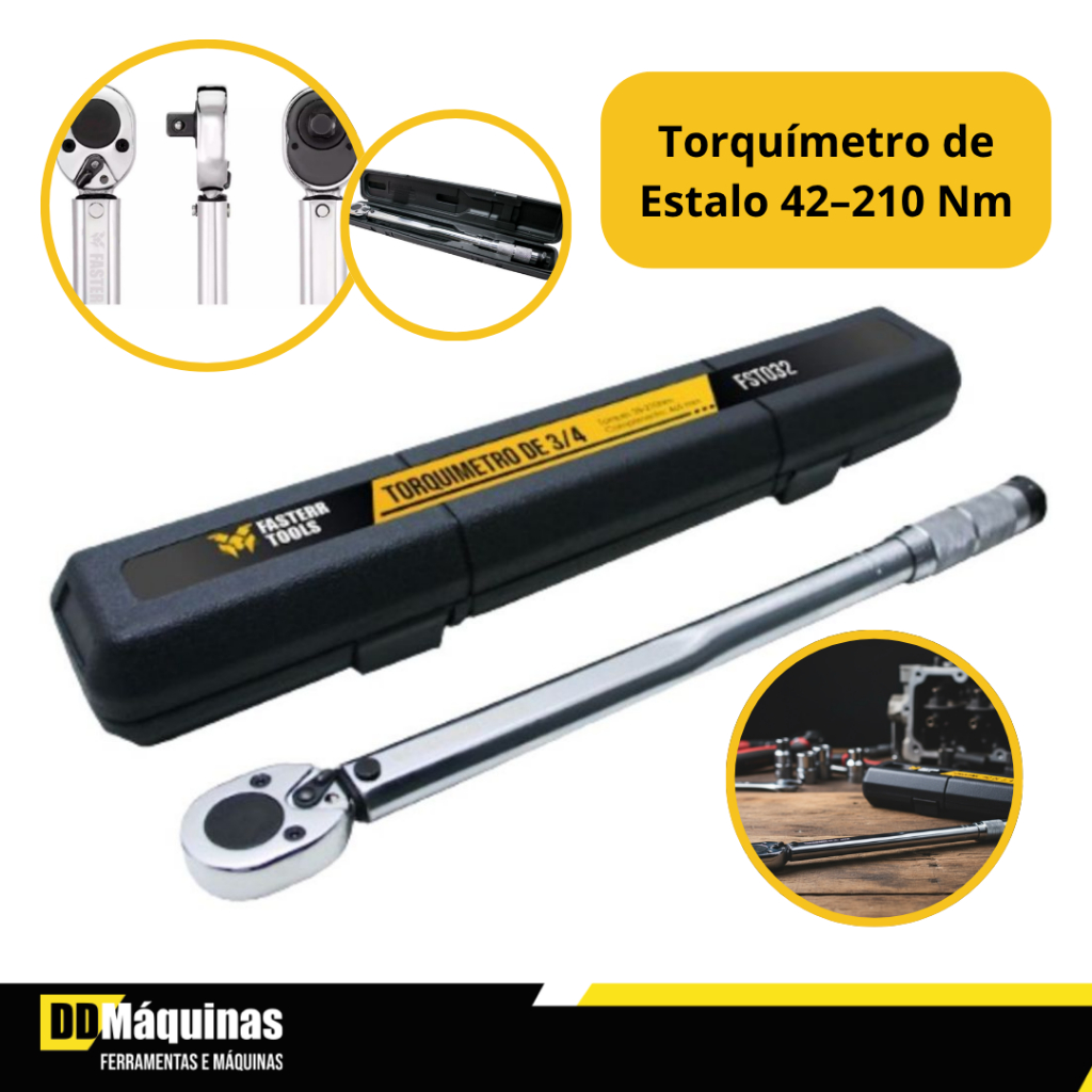 Torquímetro de Estalo 28-210Nm 1/2 Pol. FST032 - Fasterr em Oferta na Shopee