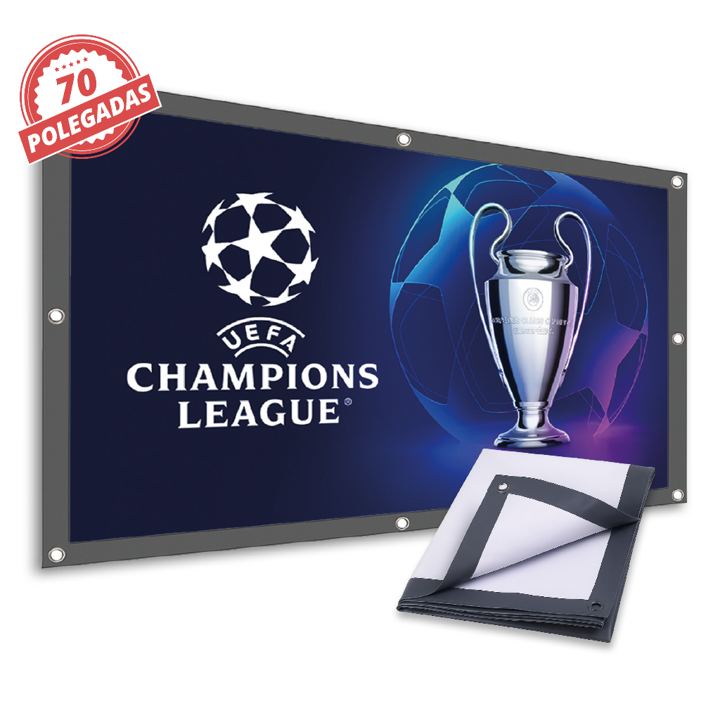 Tela Projeção 70 Polegadas Para Projetor 140x100 Full Hd 4k Com Ilhos Grande Cinema Projetores