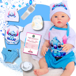Bebê Reborn Boneco Realista Recém-Nascido Corpinho Em Silicone Promoção - Variações