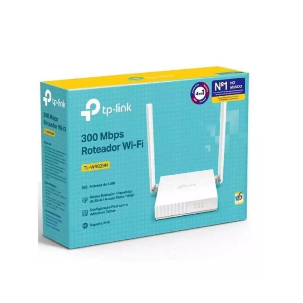 Roteador Wi-Fi TP-Link TL-WR829N 300Mbps 2 Antenas Alta Velocidade Internet Estável
