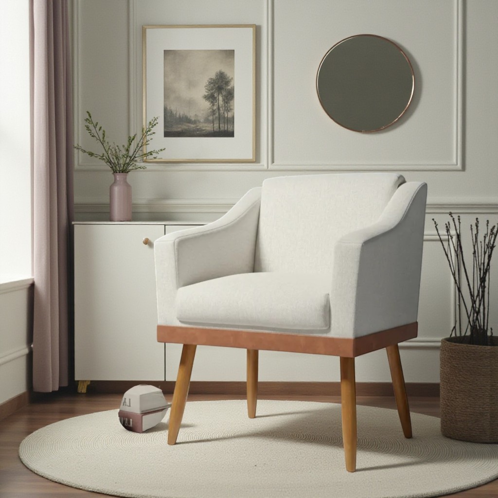 Poltrona Decorativa Elegante San Diego Linho