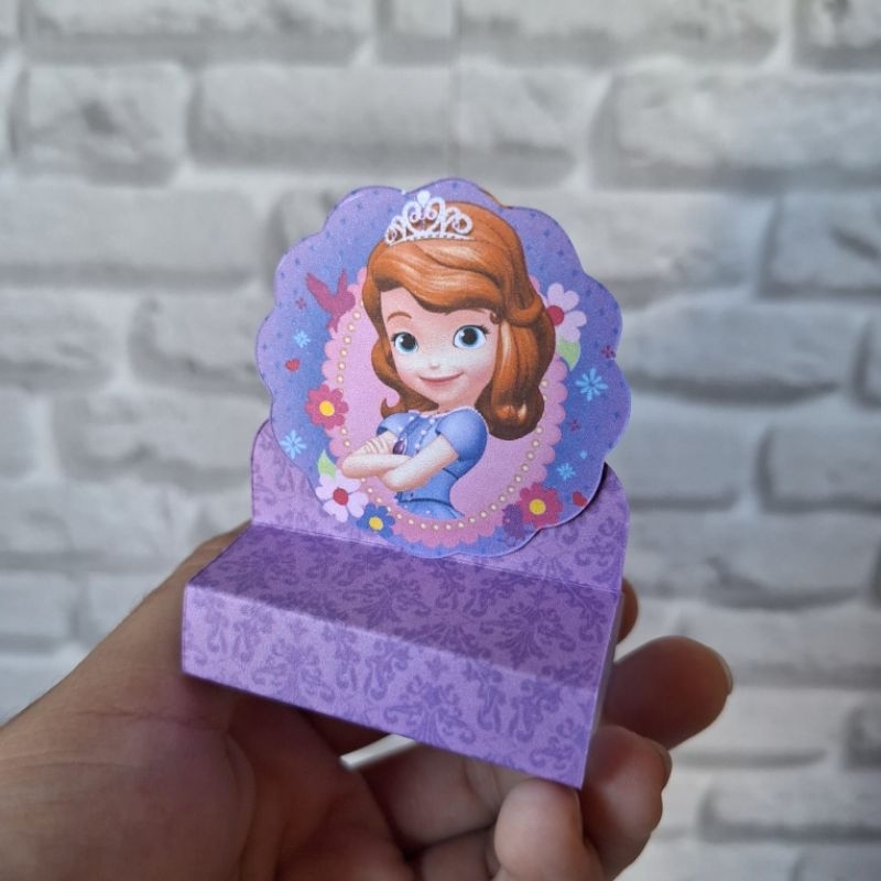 Kit 20 Porta Bis Duplo Princesa Sofia Lembrancinha Decoração Festa Infantil Personalizados Aniversario
