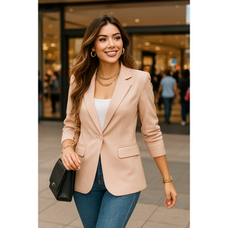 Blazer Social Feminino Adulto | Blazer Elegante | Blazer do tamanho P ao GG | Blazer Alfaiataria | BLazer para Trabalho