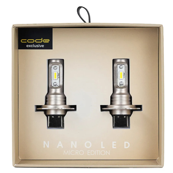 Kit Lâmpada Super LED Nano 6000K 12V H1 / H3 / H4 / H7 / H8 / H11 / H16 / HB3 / HB4 Codenano