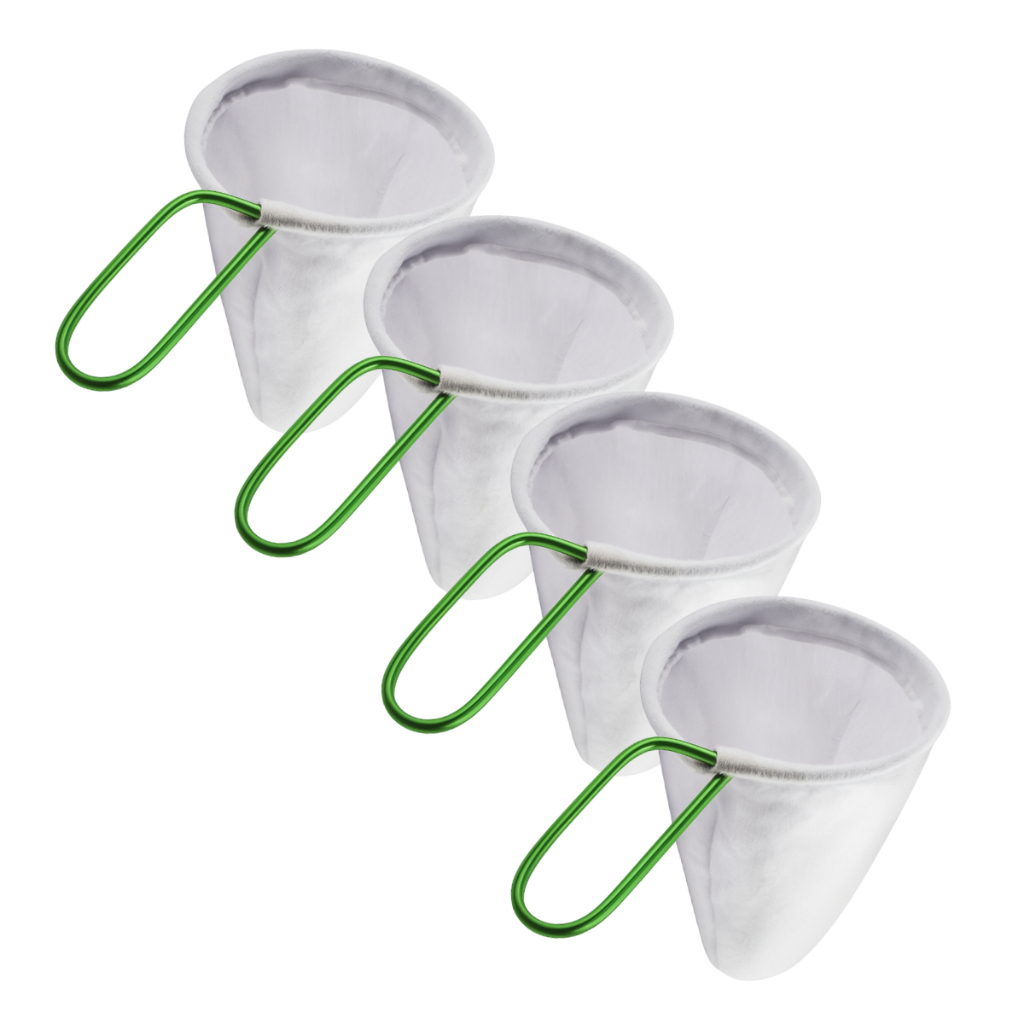 Coador De Café Chá Pano Caipira Médio Cabo Metálico Plástico Tamanho M 100% Algodão- Kit com 2 ou 4
