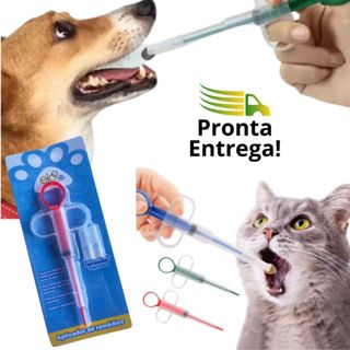 Aplicador de Remédio Seringa Aplicadora para Pet Gato Cachorro Medicação Comprimido Líquido Alimento em Oferta na Shopee