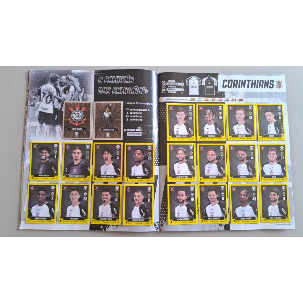 CORINTHIANS FIGURINHAS CAMPEONATO BRASILEIRO 2025 ( VENDA POR UNIDADE ) ORIGINAIS PANINI