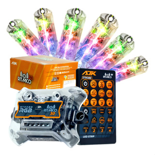 Kit 6 Strobo Ajk Led 6w Para Som Automotivo Ritmo Iluminação - Encaixe - Rgb em Oferta na Shopee
