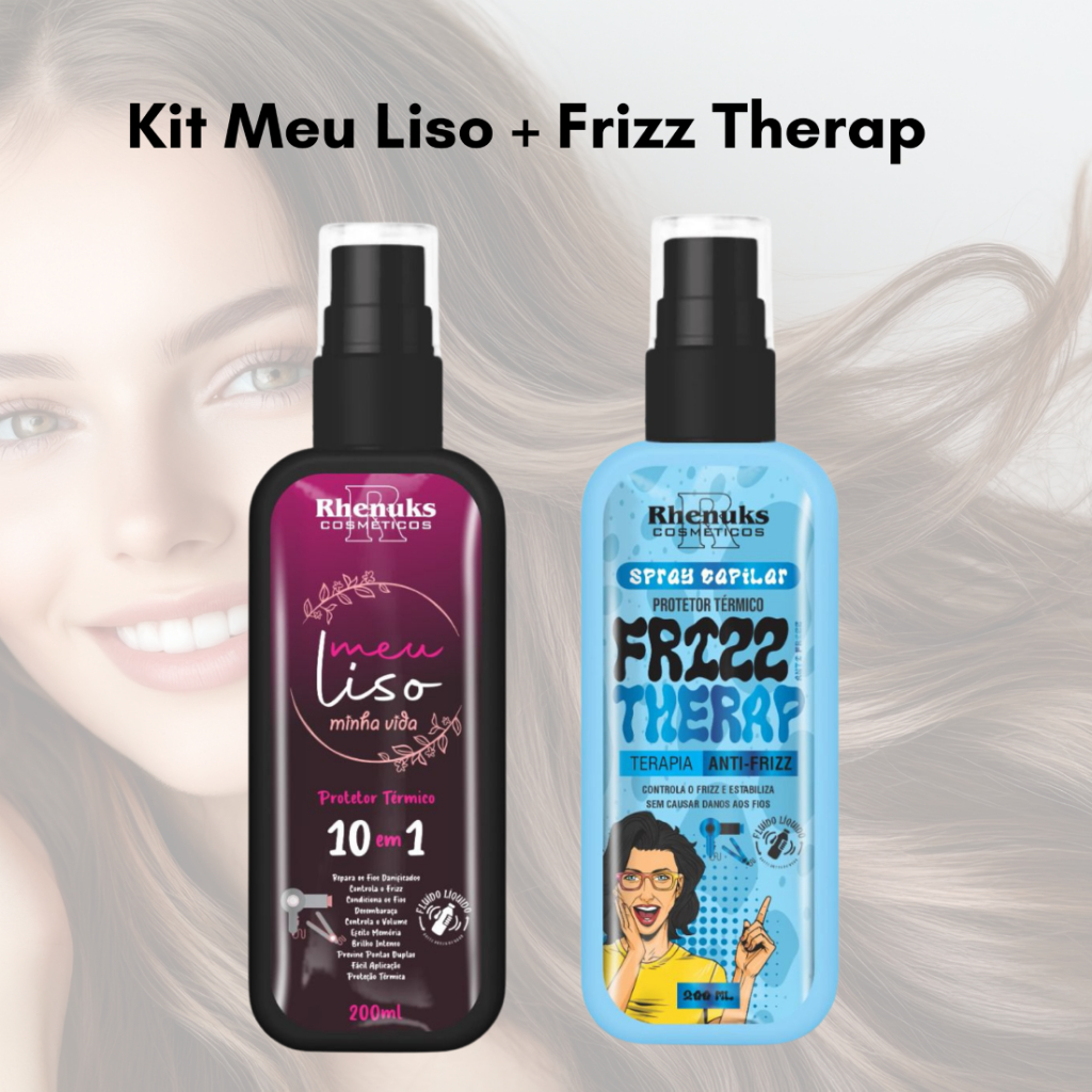 Kit Spray Capilar Meu liso + Spray Capilar Frizz Therap em Oferta na Shopee