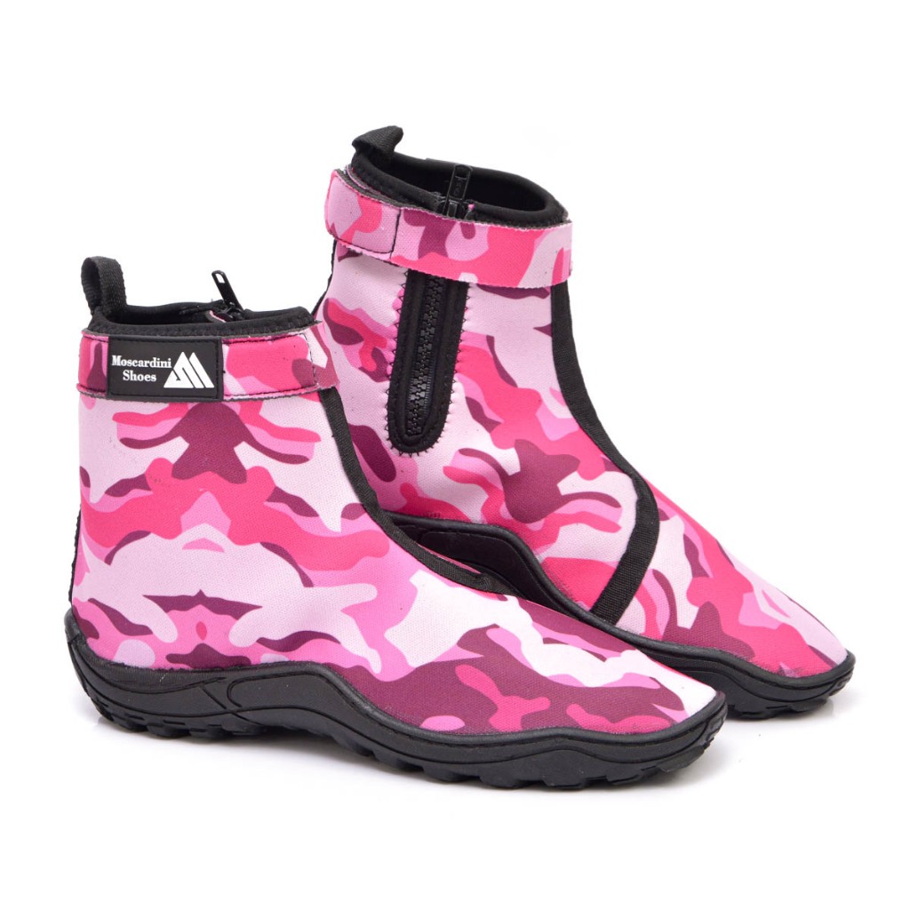 Botinha Neoprene Cano Medio Confortavel Fechamentos Ziper e velcro Sola De Borracha Antiderrapante