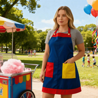 Avental Monitor Recreador Buffet Festas Animação Professor Educação Infantil Bolsos Oxford Reforçado em Oferta na Shopee